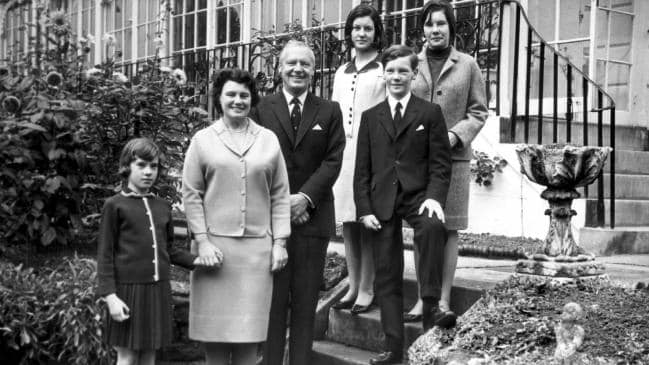 Sir Alexander (Alick) Russell Downer with his wife Mary and their children Una, Stella, future Australian politician Alexander Downer and Angela in London, 1964.